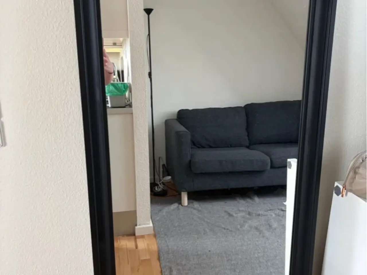 Billede 1 - stort sort spejl