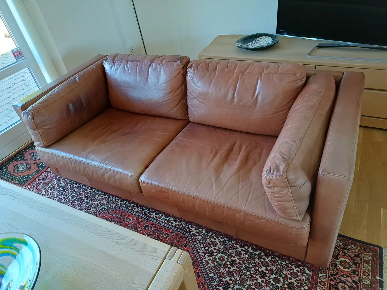 Billede 1 - Lædersofa 2 pers.