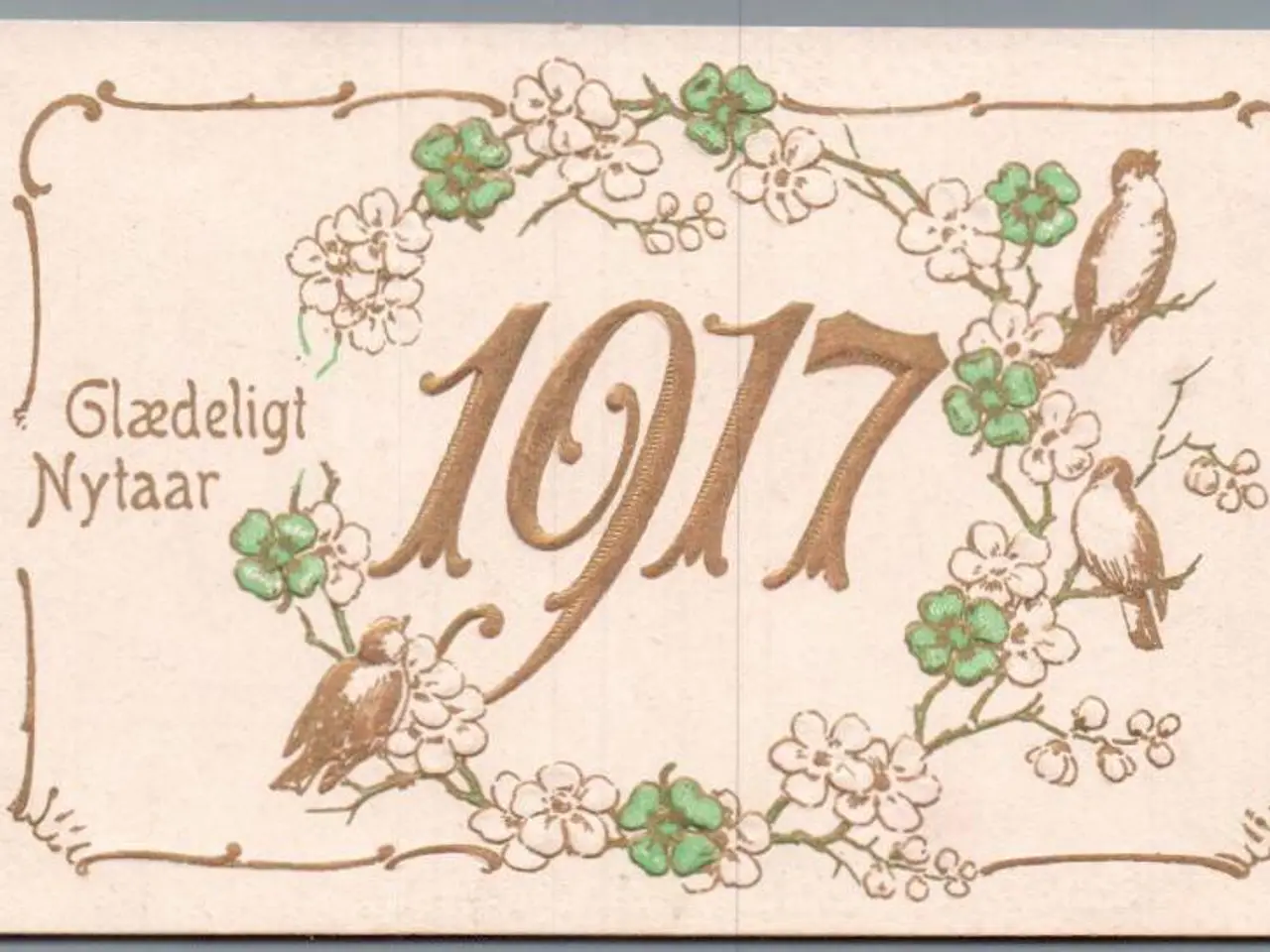 Billede 1 - Glædeligt Nytaar - 1917 - Postkort - Ubrugt