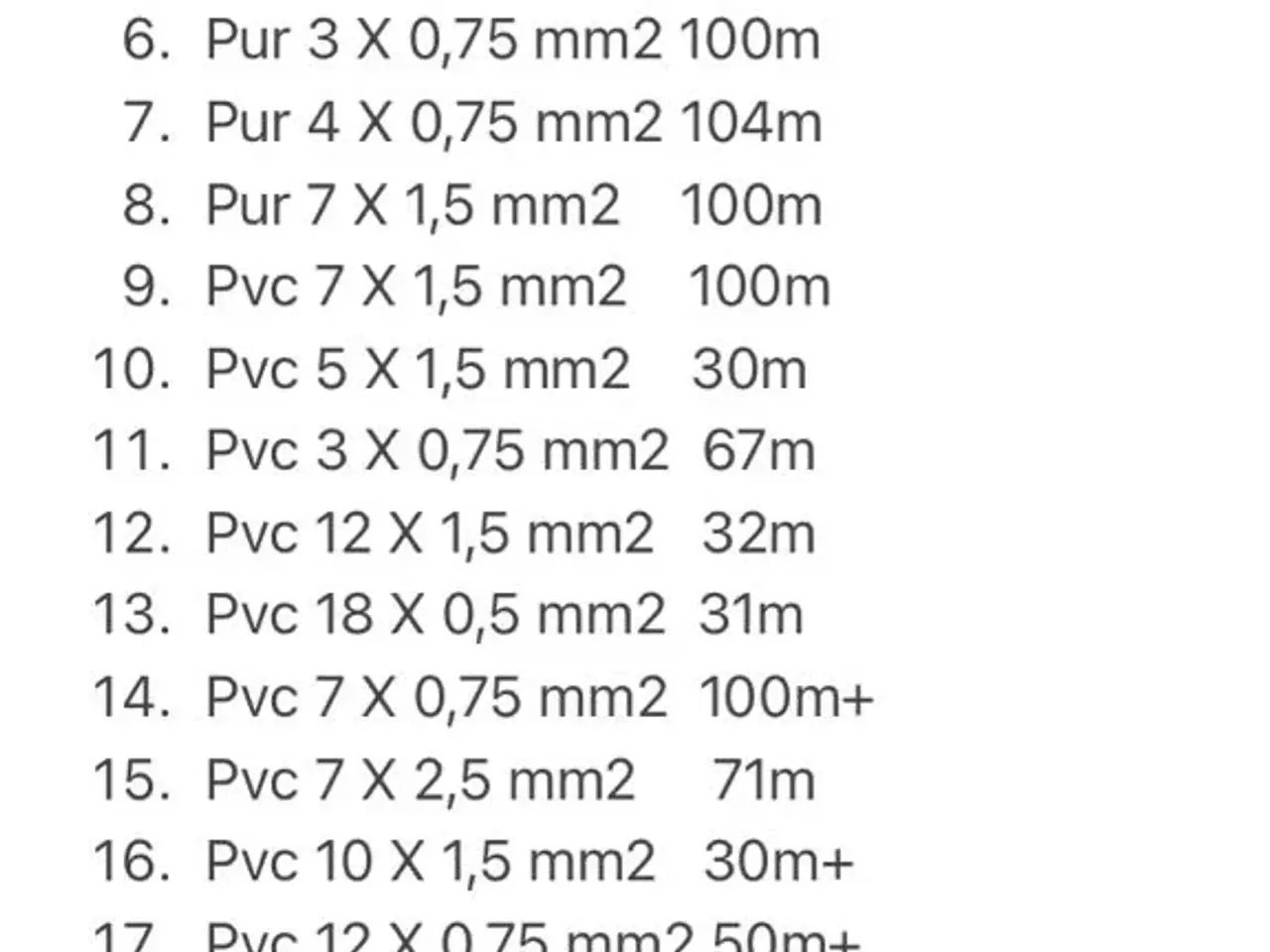 Billede 1 - Pvc / Pur styrekabler div.