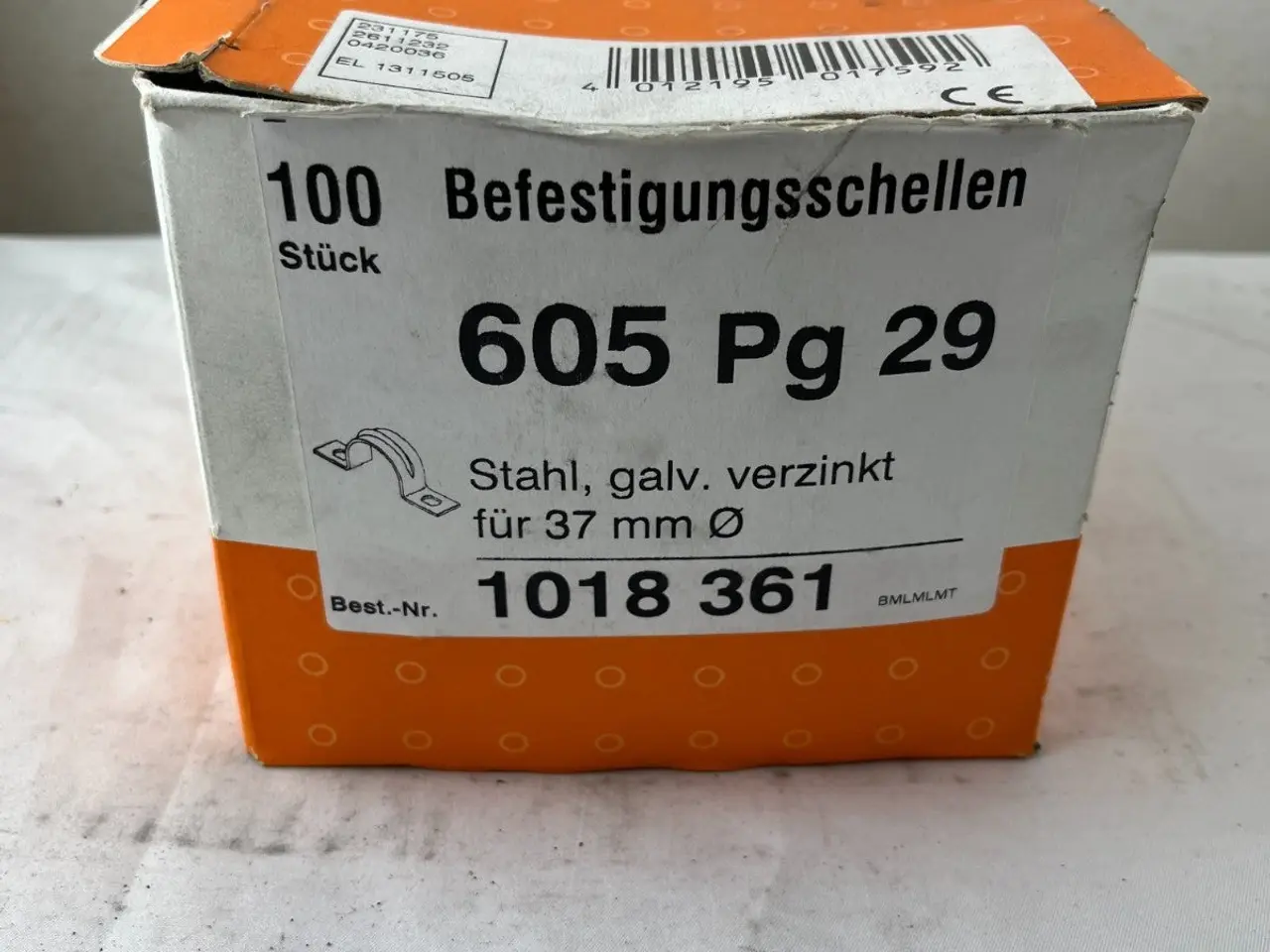 Billede 3 - OBO Bettermann 605 Pg 29 Befestigungsschellen 37mm