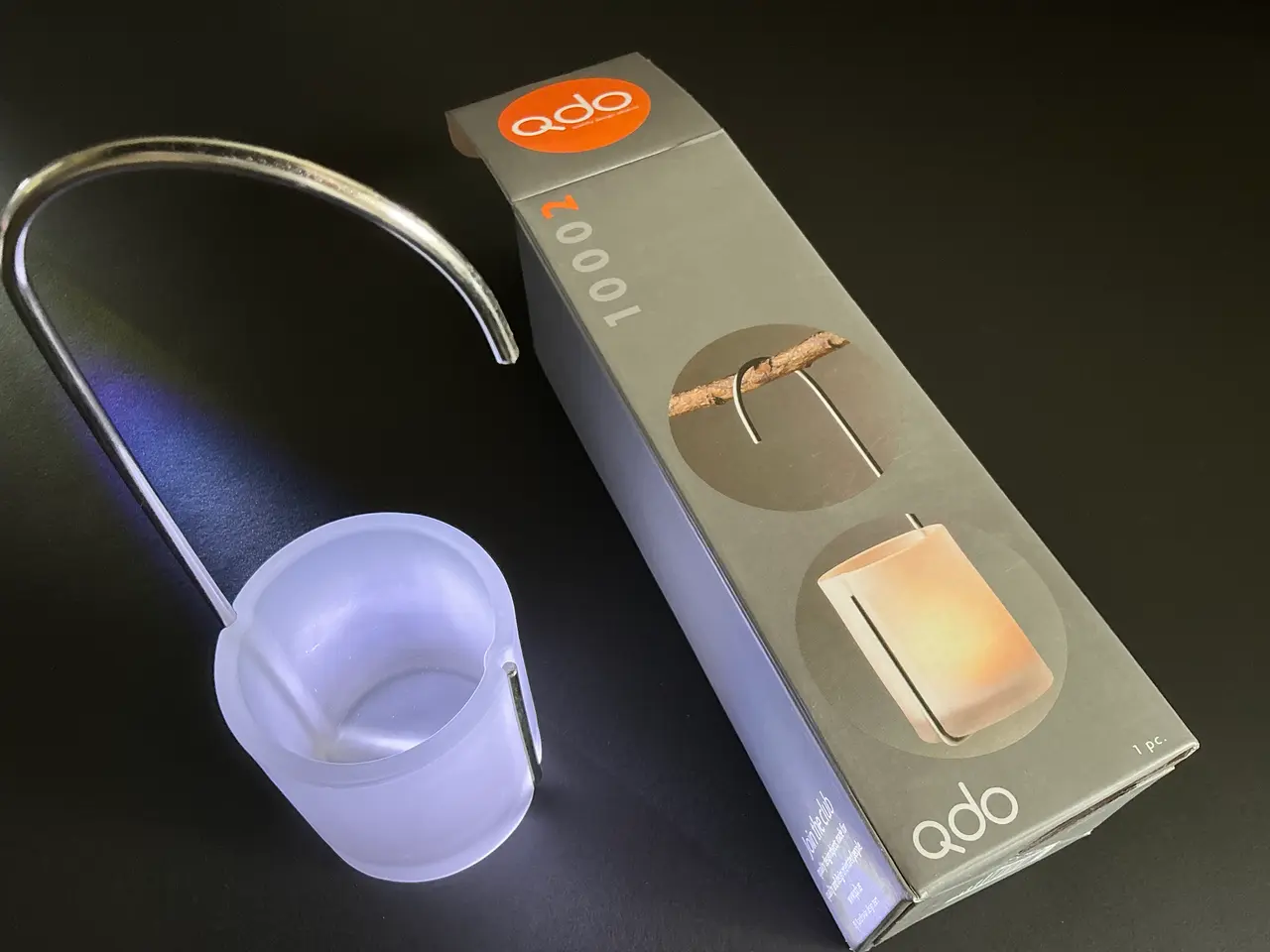 Billede 5 - 8 nye frostet glas stager med krog til ophæng