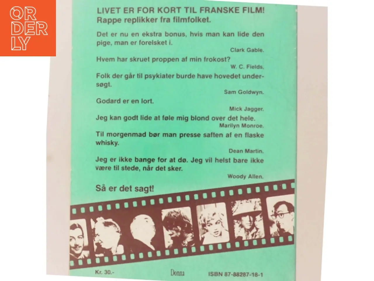 Billede 3 - Bog med filmcitater