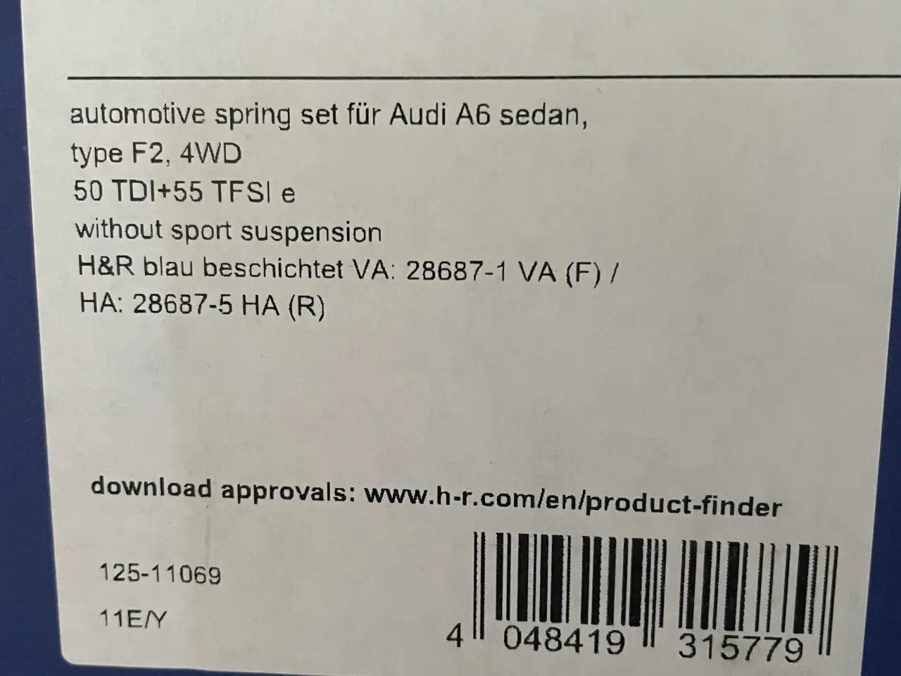 Billede 2 - Audi A6 50/55 TFSIe Limousine sænkningssæt