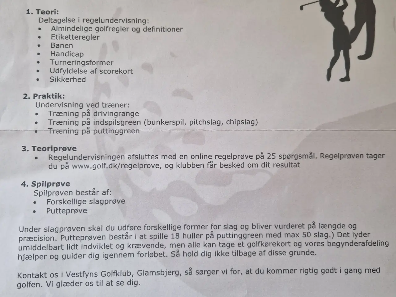 Billede 1 - Golfkørekort Vestfyns Golfklub.