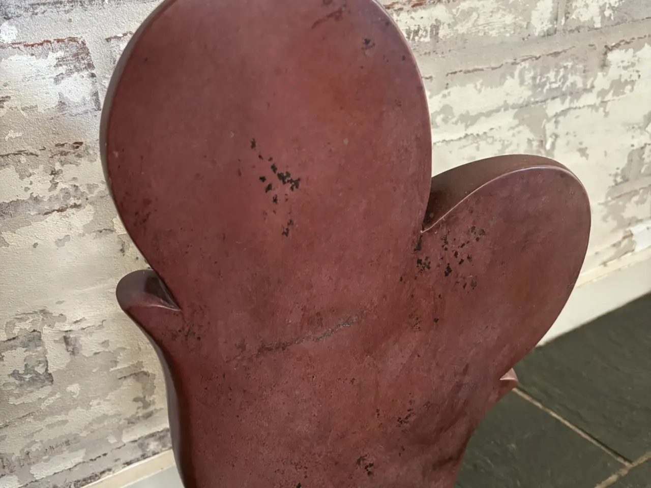 Billede 3 - Brun stenskulptur mor og barn