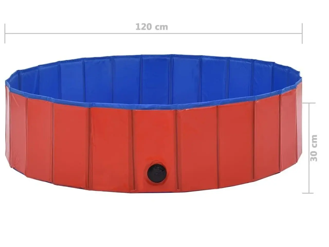 Billede 9 - Foldbart hundebassin 120 × 30 cm - PVC, rød