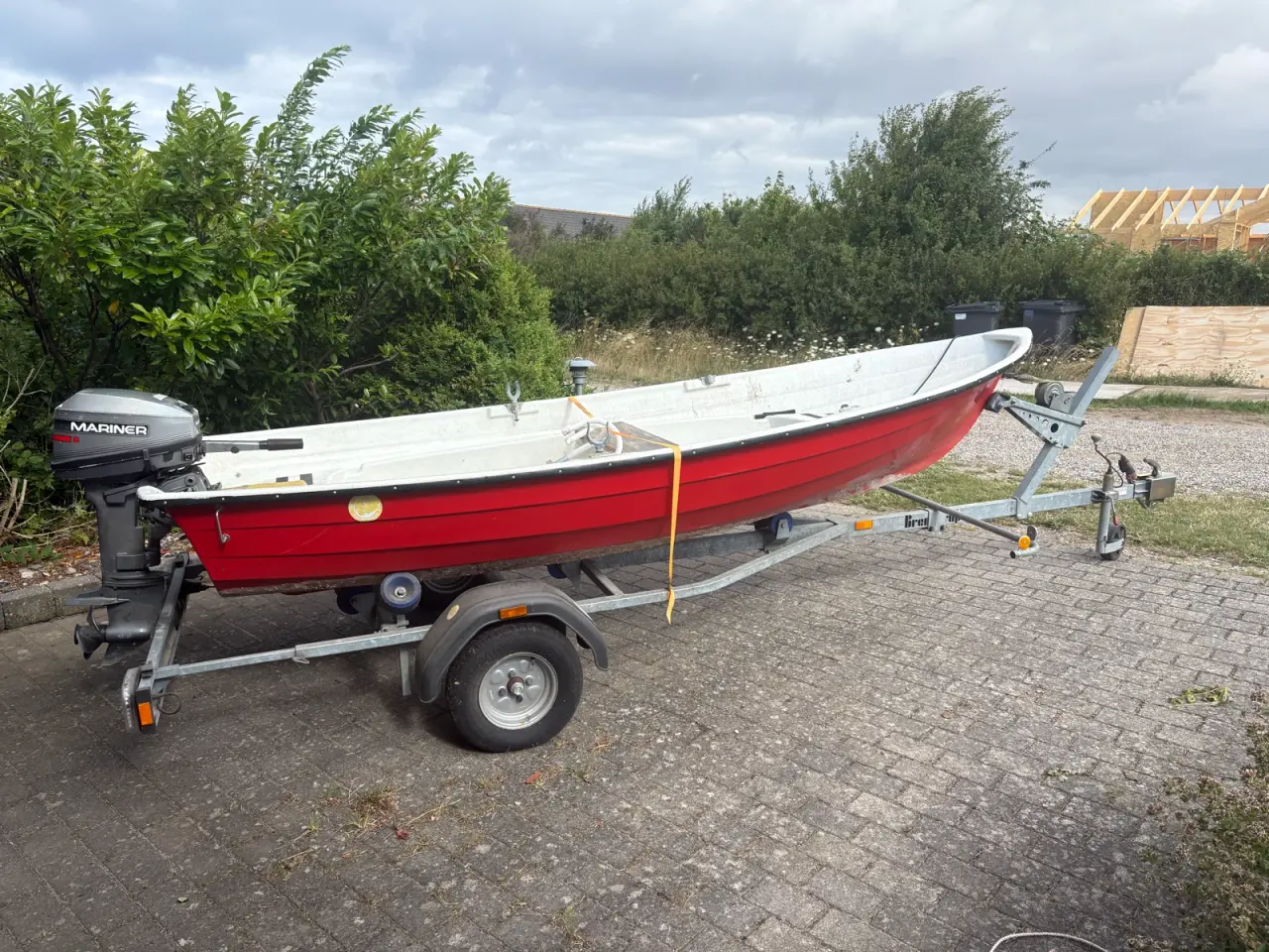 Billede 1 - Jolle med motor og trailer