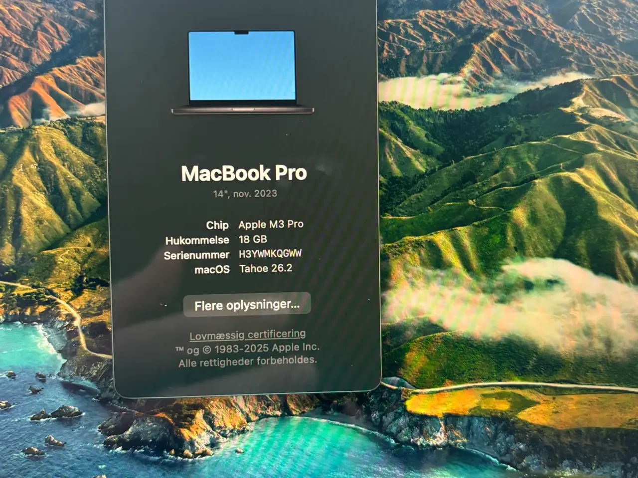 Billede 5 - 💻 MacBook Pro 14” M3 Pro – 18 GB / 512 GB – Som n