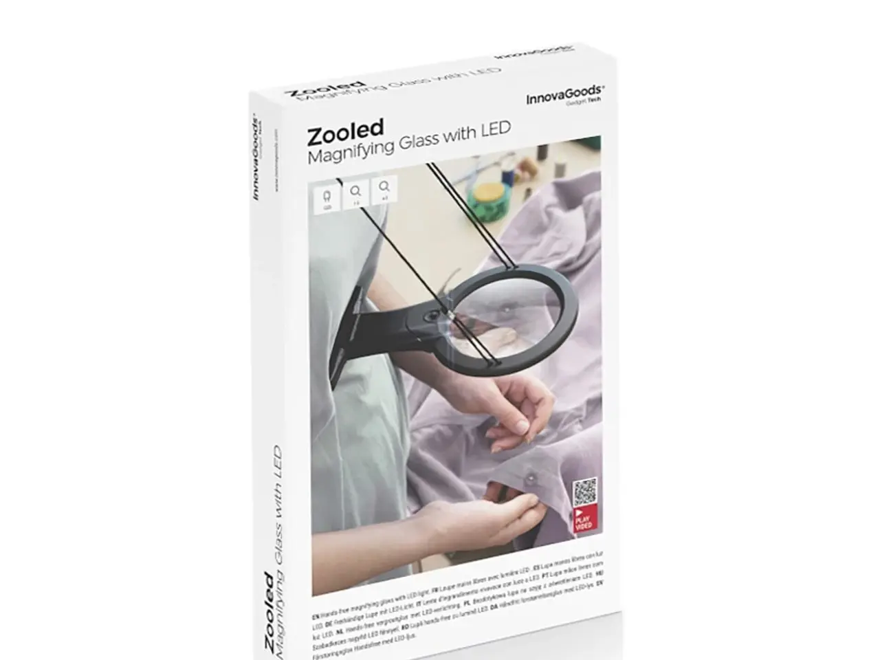 Billede 2 - Håndfri forstørrelsesglas med LED-lys Zooled
