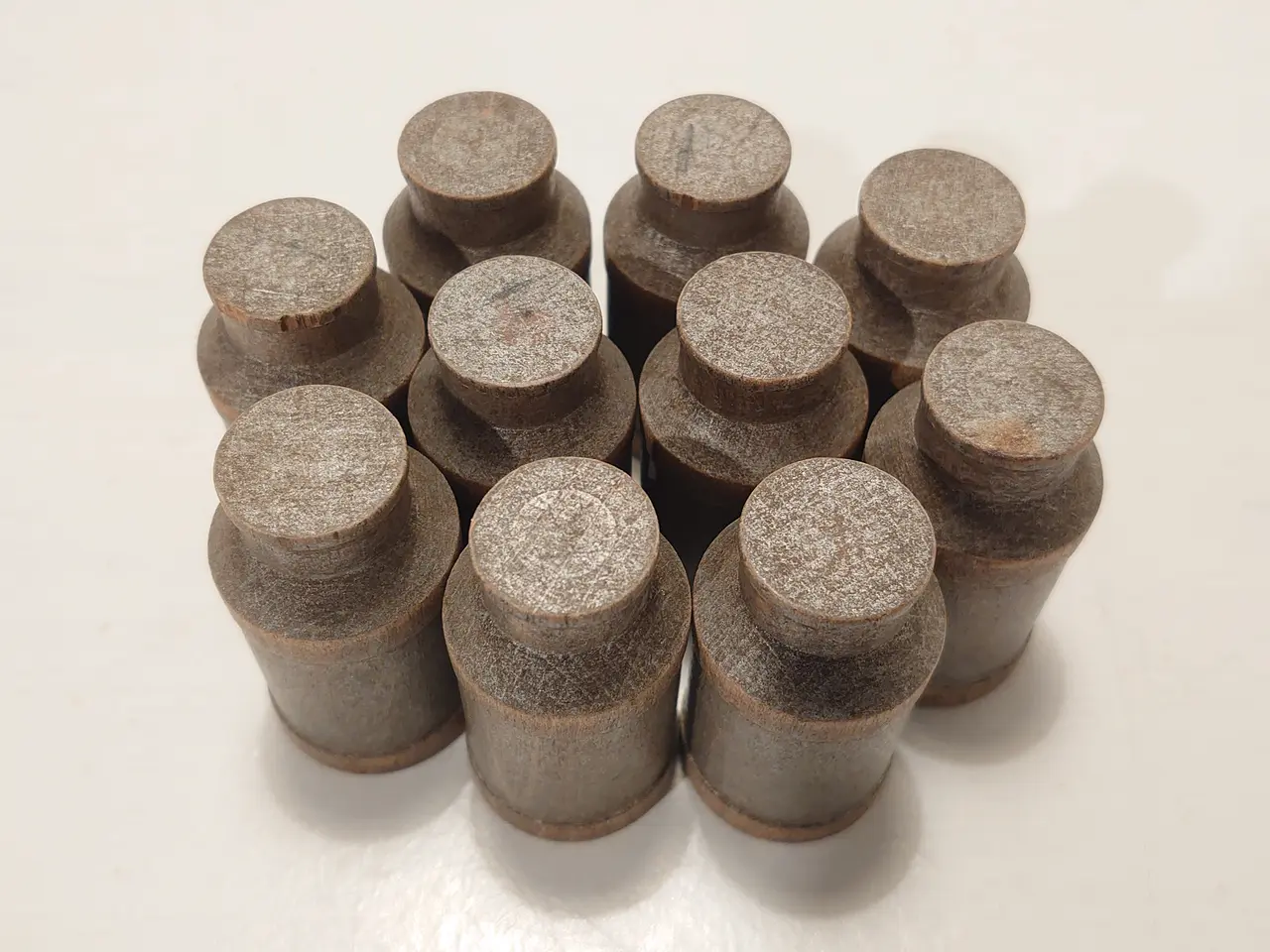 Billede 5 - 10 stk pæne gamle Lego træ mælkejunger.