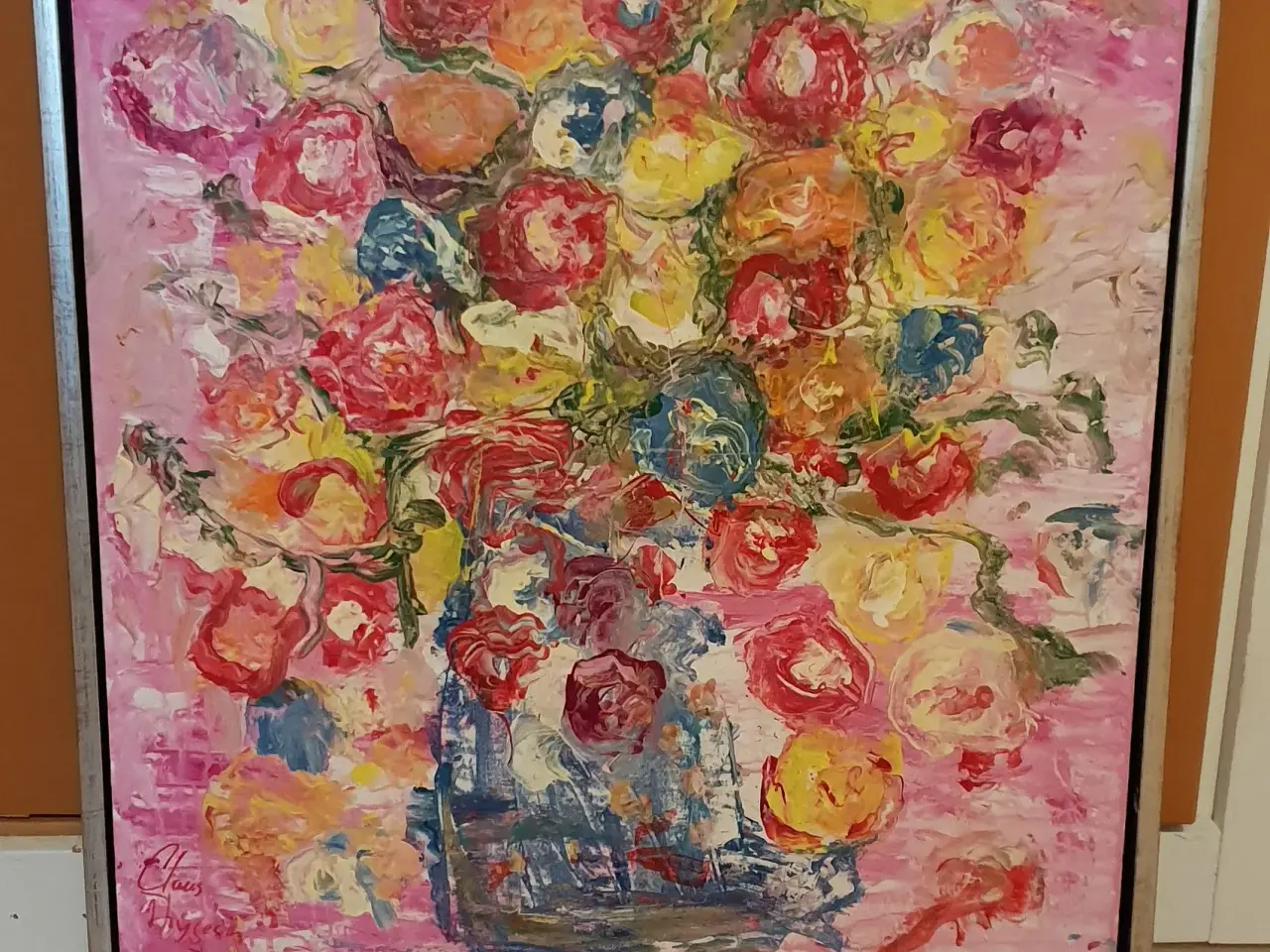 Billede 3 - Flot abstrakt blomstermaleri