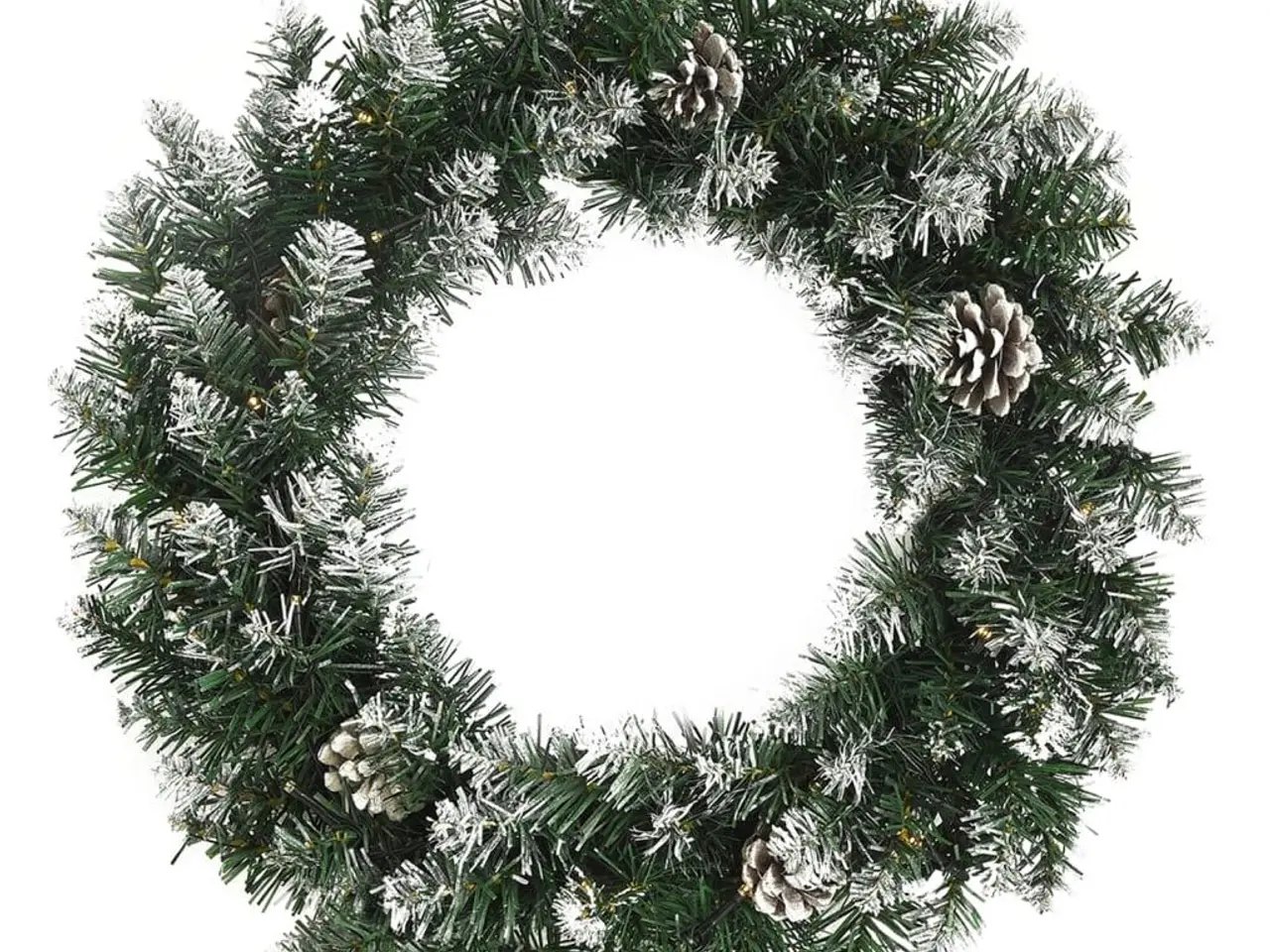 Billede 2 - Julekrans med LED-lys 45 cm - grøn