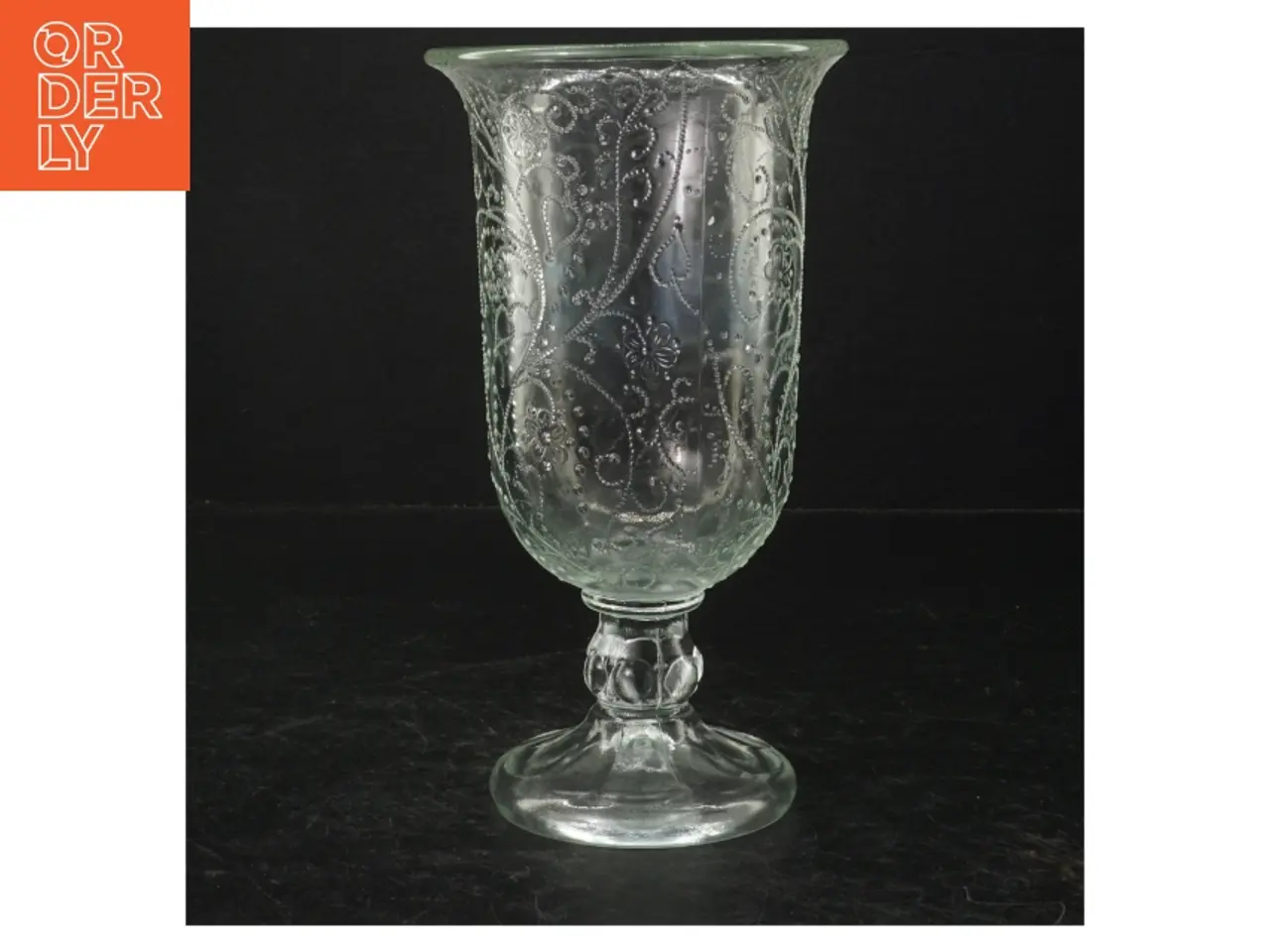 Billede 1 - Dekorativ glasvase (str. Ø. 12 cm. længde, 21 cm)