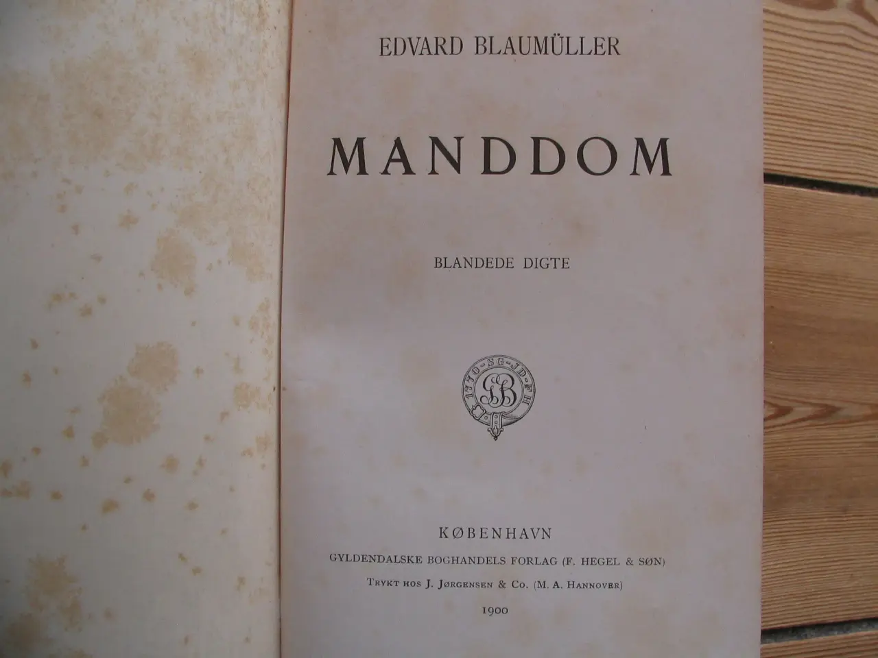 Billede 4 - Edvard Blaumüller. Manddom. blandede digte