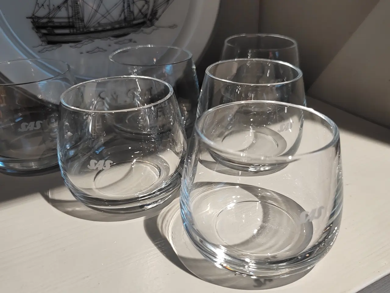 Billede 3 - SAS små flyglas, cognac. 