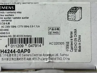 Siemens 3TH4244-0AP0 kontaktor relæ 230V 4NO 4NC