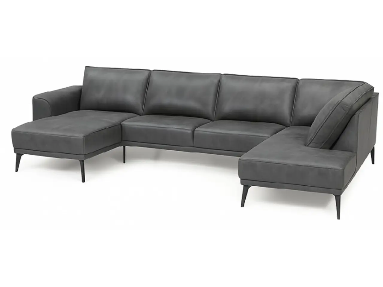 Billede 2 - Hjort Knudsen Ishøj læder U-sofa Venstrevendt