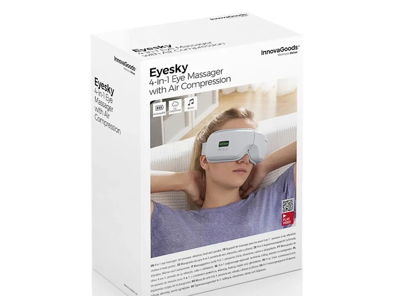 Billede 2 - Øjenmassager med luftkompression - Eyesky 4‑i‑1, grå