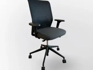 Vitra ID Mesh Kontorstol – Mørkegrå m. Armlæn