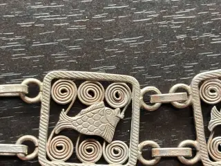 Smukt vintage sølvarmbånd – Skønvirke/Art Nouveau 