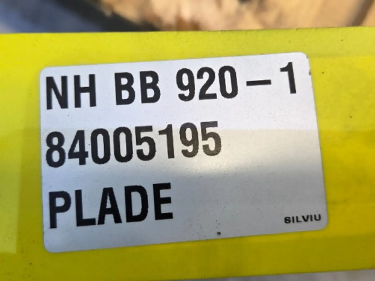 Billede 12 - New Holland BB920 Plade 84005195