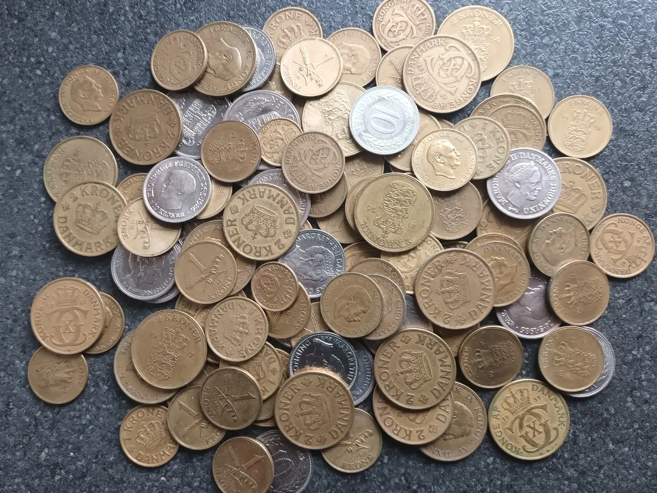 Billede 1 - ½ kr til 10 kr i alt 106 stk.