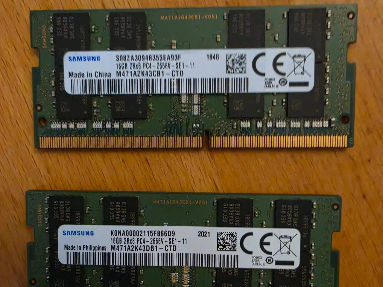 Billede 1 - Samsung ddr4 2666 mhz so-dimm 2x16