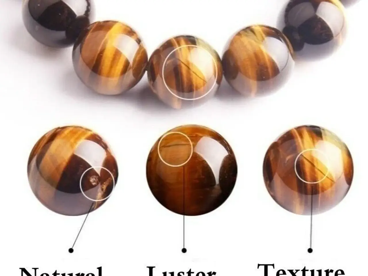 Billede 4 - Tiger Eye armbånd. 8,10,12,14 mm's perler