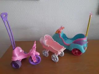 3 køretøjer til lille Barbie.