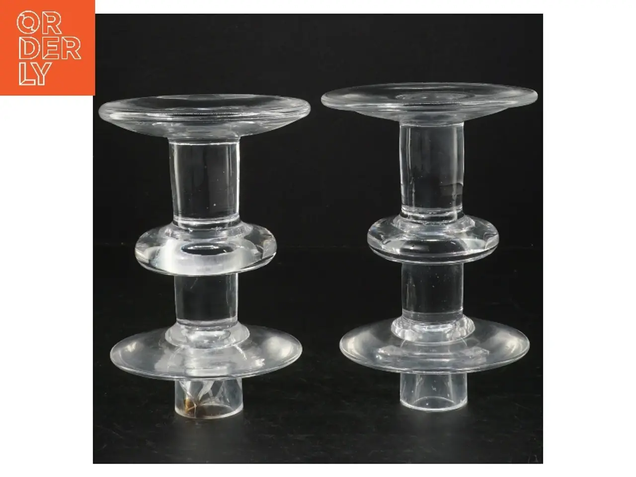 Billede 2 - Glas lysestager (str. H. 15 cm)