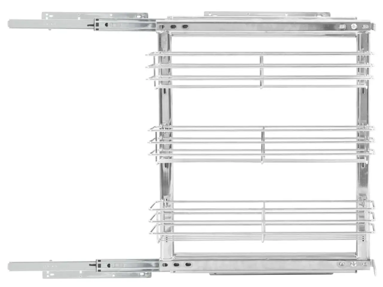 Billede 9 - Udtrækskurv til køkkenskab - 3 lag, 47 × 15,5 × 55,5 cm, sølv