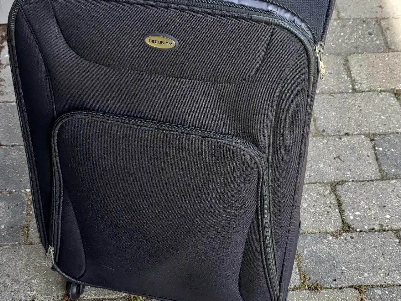 Billede 1 - Security stor kuffert stof sort unisex 67,5x42,5x2