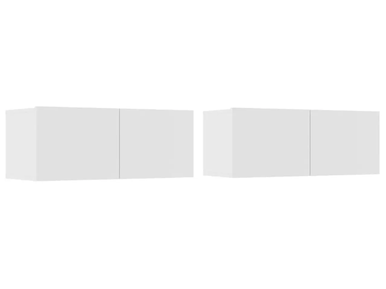Billede 2 - Tv-skabe 2 stk. 80x30x30 cm konstrueret træ hvid