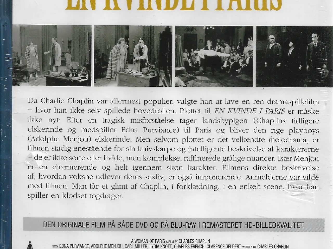 Billede 2 - Charles Chaplin A Woman of Paris BLU-RAY + DVD Nye