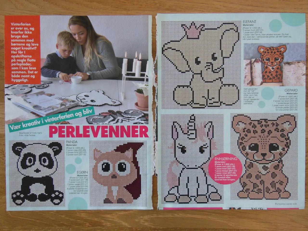 Billede 2 - Perler, opskrift, nisseklip, til i alt 25 kr 