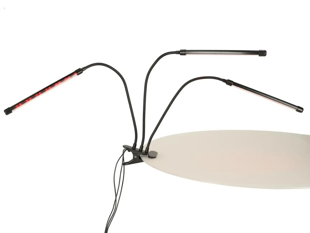 Billede 3 - Plantevækst LED-lampe med 3 arme - 70 cm, sort
