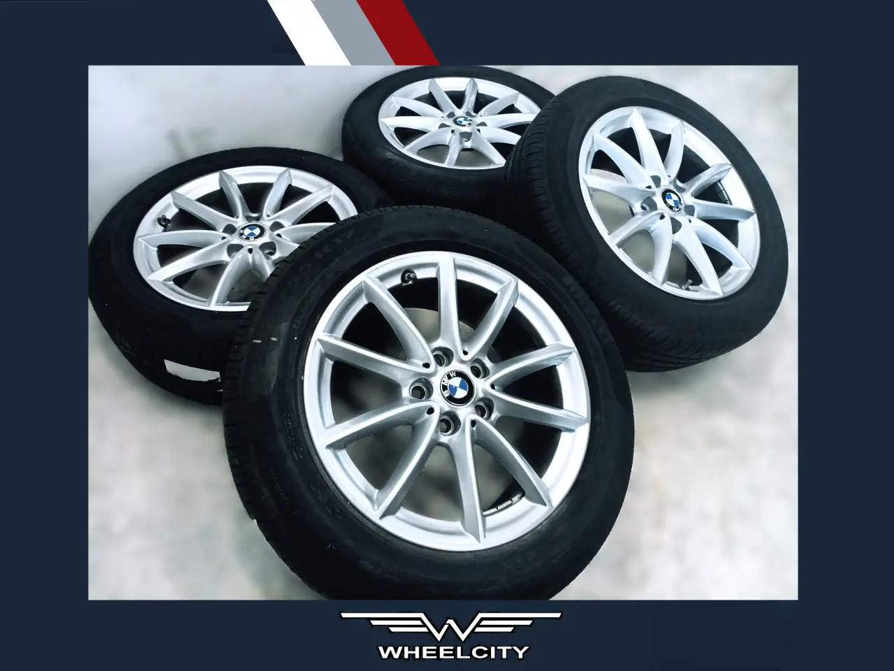 Billede 1 - 5x112 17" ET52 nav 66,6ø BMW sommersæt inkl.TPMS