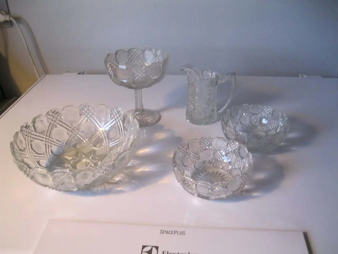 Billede 1 - Sukker+flødestel + 3 skåle Fyen 1924 Diamant