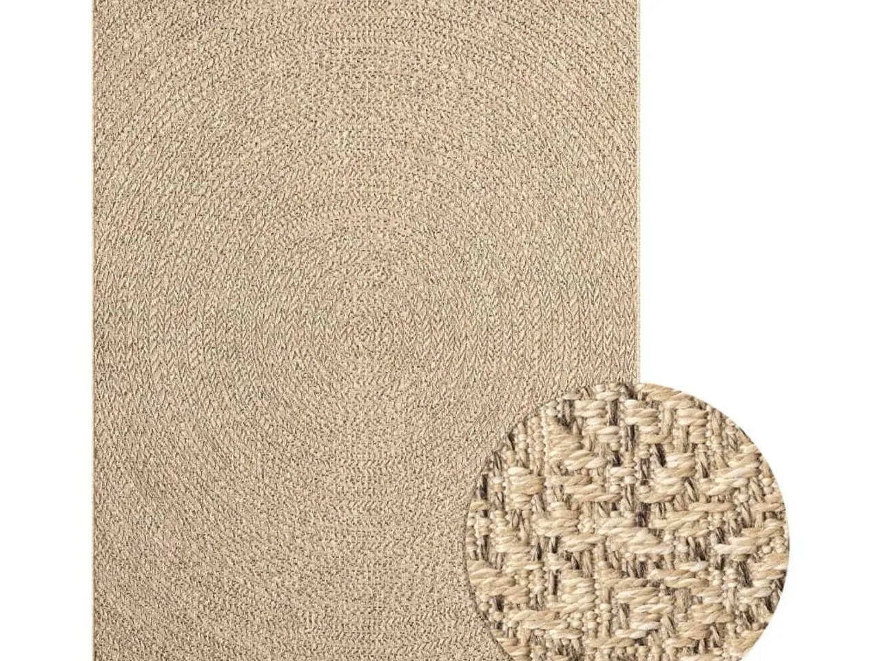 Billede 2 - Gulvtæppe ZIZUR 200x290 cm jute-look indendørs og udendørs