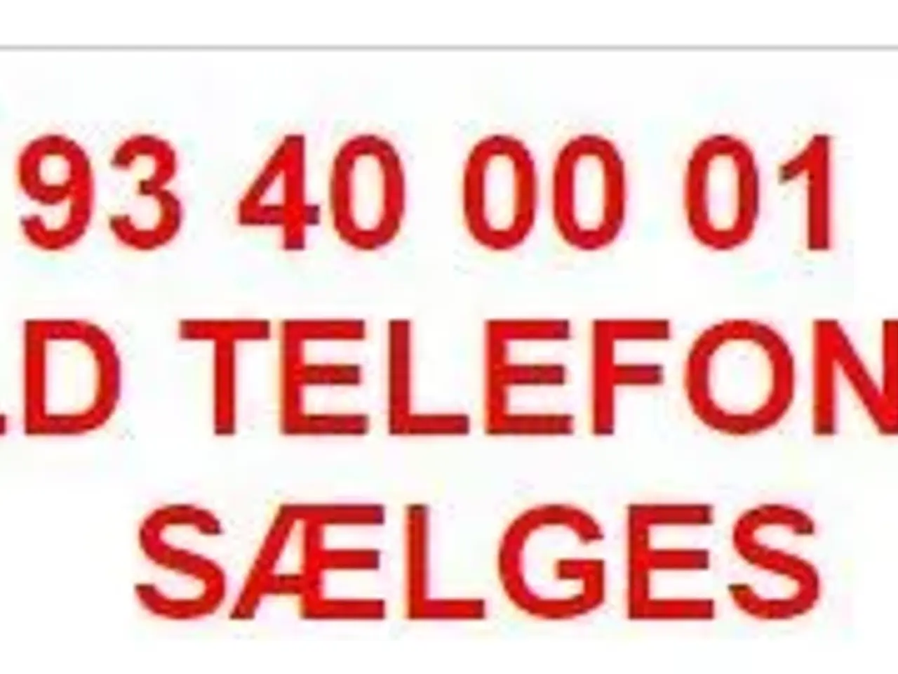 Billede 1 - Guld Mobil telefon nr 93400001 sælges