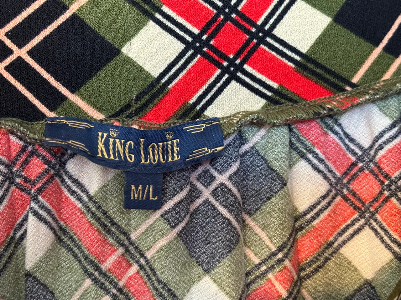 Billede 3 - King Louie, ternet plisseret nederdel, M/L
