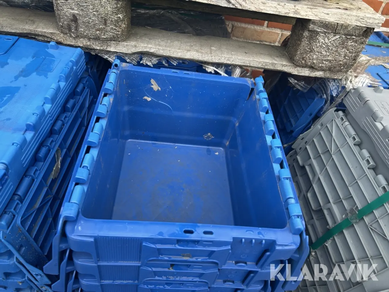 Billede 5 - Plastkasser Med indbygget låg, 120 styk