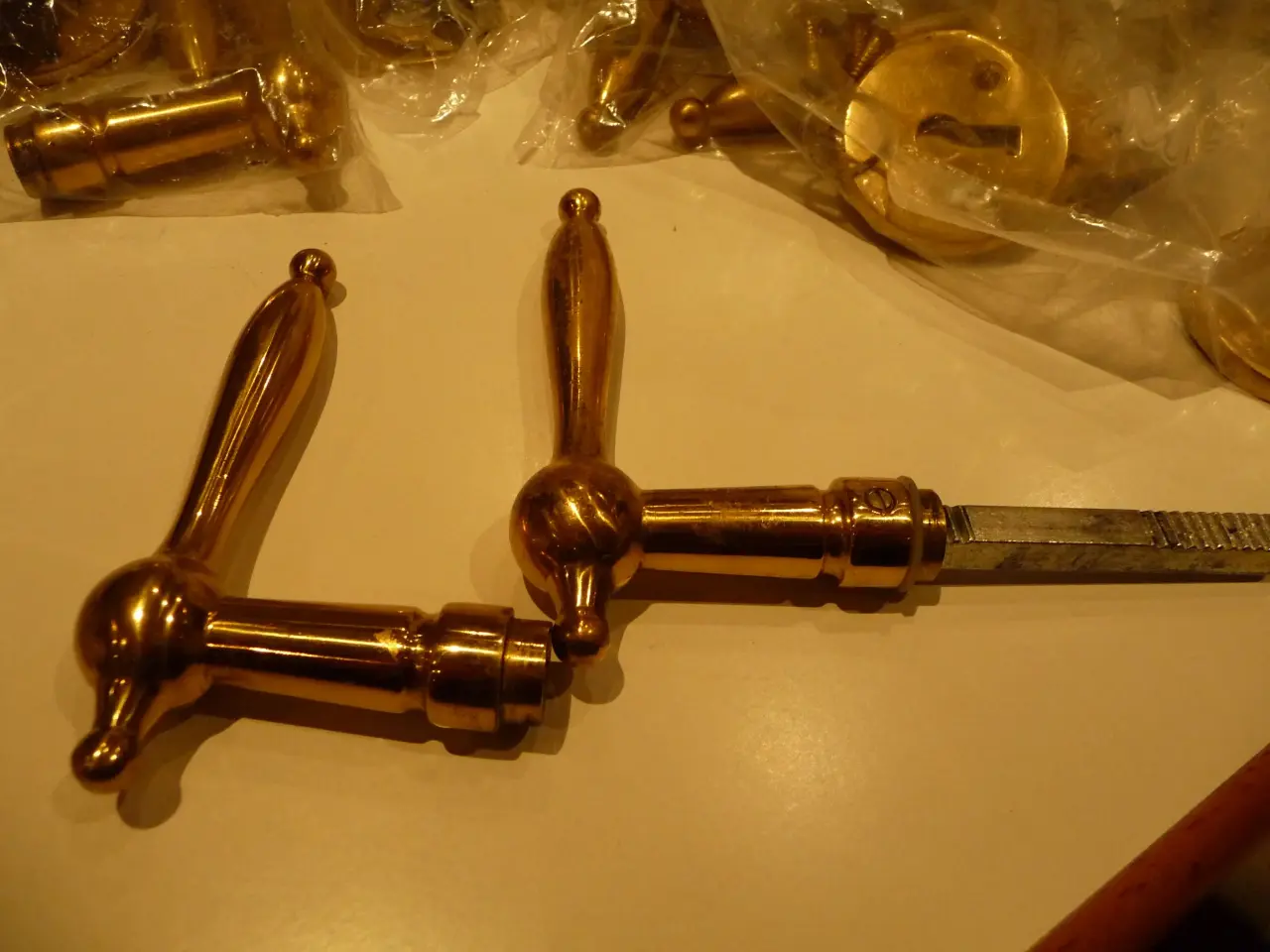 Billede 2 - 5 messing dørgreb