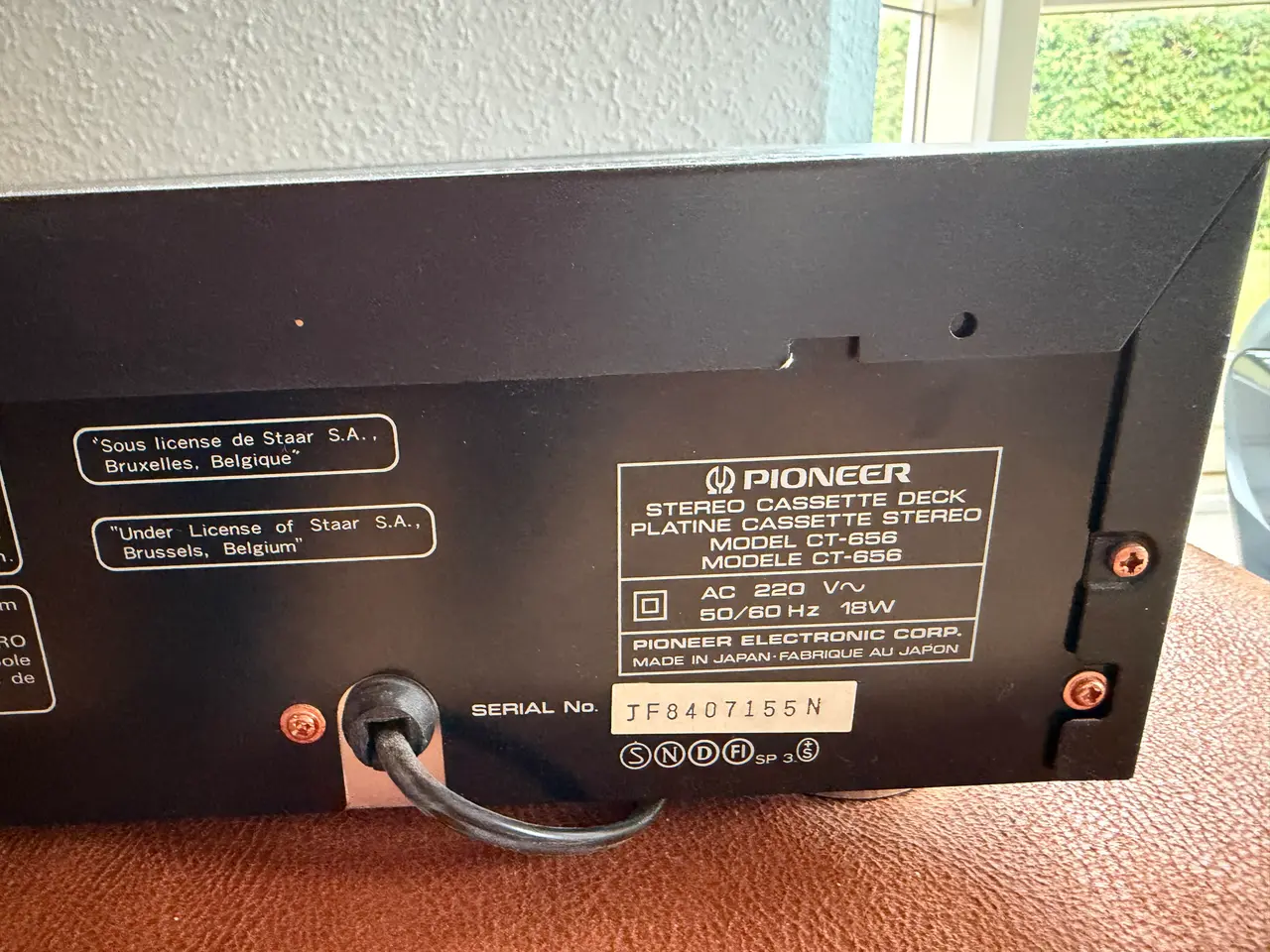 Billede 3 - Pioneer 3-head CT 656 system kassettebåndoptagere