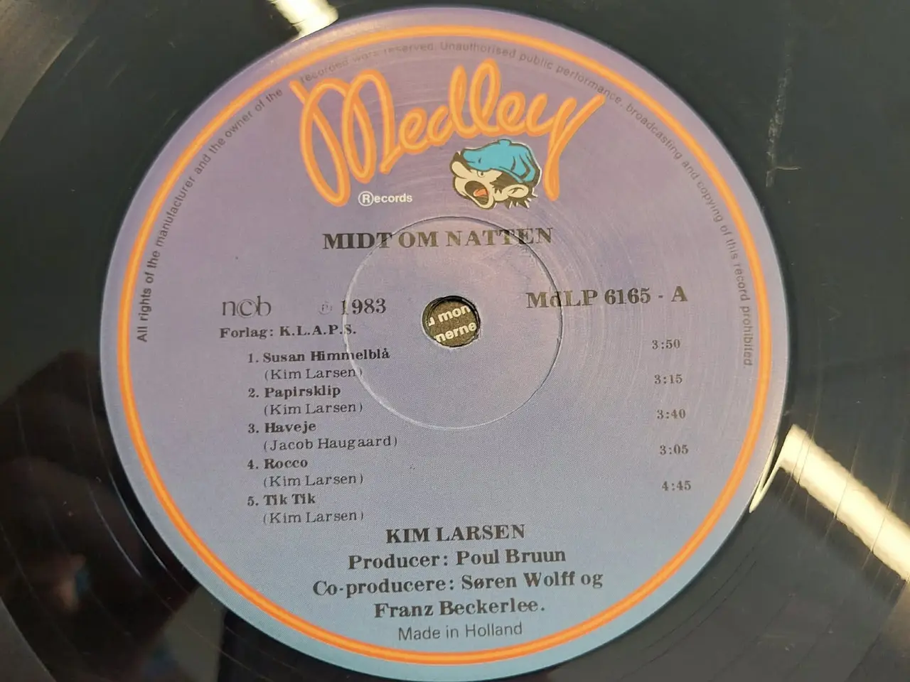 Billede 5 - Kim Larsen – Midt om natten 1 pressning (NL)