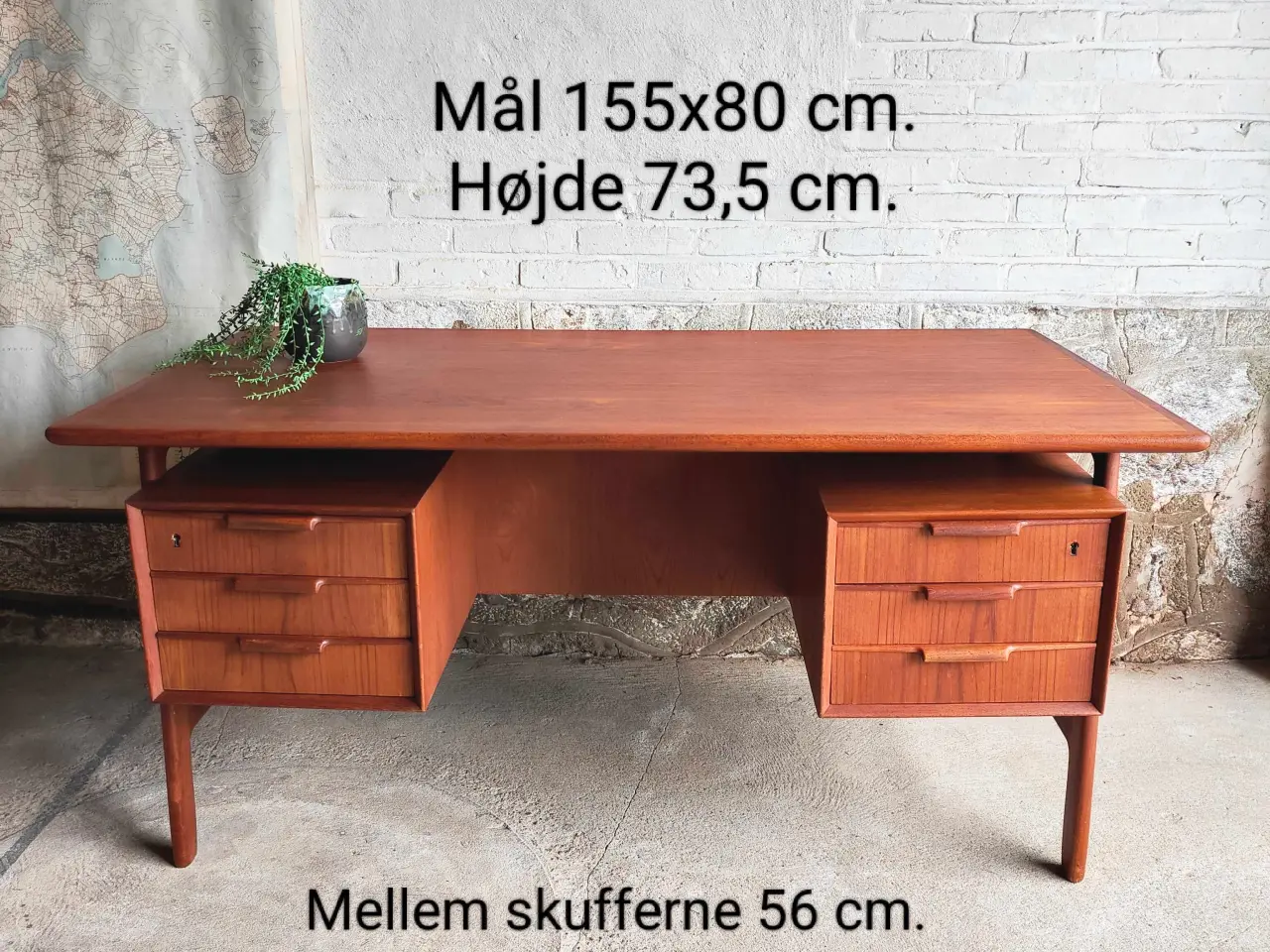 Billede 11 - Omann Jun teak skrivebord – Model 75