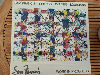 Sam Francis signeret plakat fra 1977 udstilling