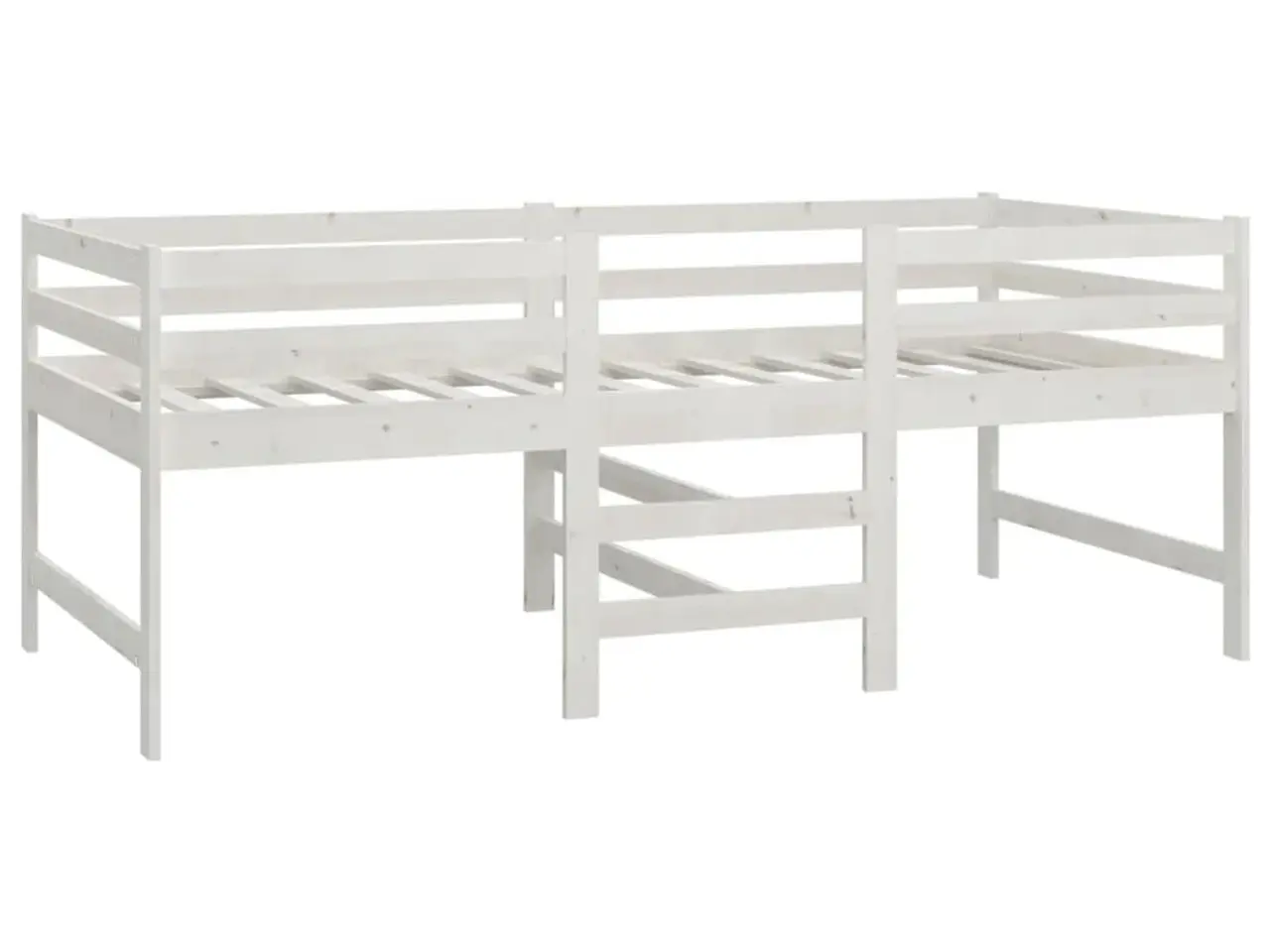 Billede 3 - Sengeramme uden madras 90x200 cm massivt fyrretræ hvid