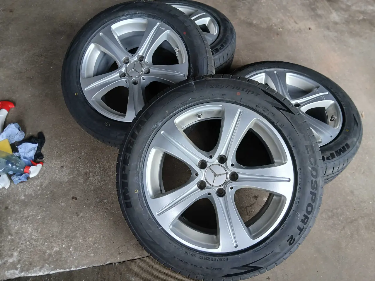 Billede 1 - Mercedes Alu Hjul 225.55.17 nye dæk